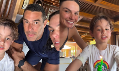 Isis Valverde comemora aniversário do filho na presença de Marcus Buaiz