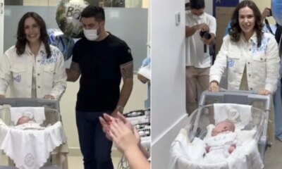 Nadja Haddad celebra alta hospitalar de Jose apos seis meses