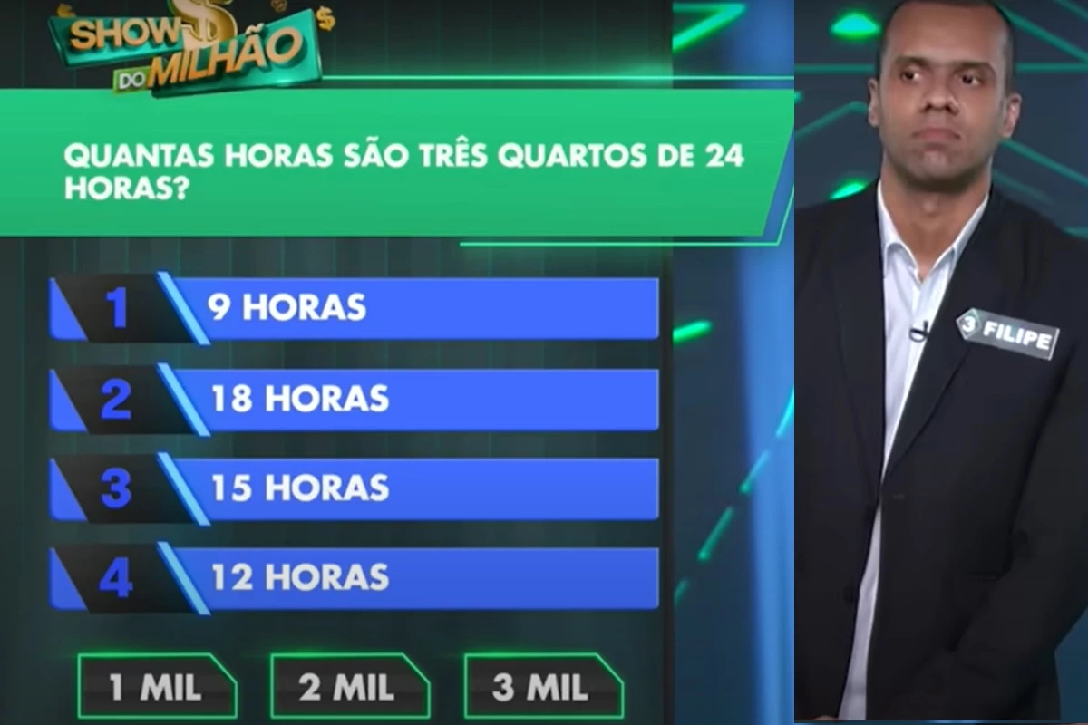 Participante do Show do Milhão queria ganhar R$ 500 mil, mas não contava com essa pergunta logo no começo 31 Participante do Show do Milhao queria ganhar R 500 mil