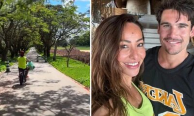 Sabrina Sato e Nicolas Prattes dao demonstracao de forca em