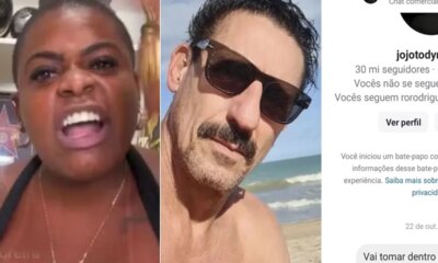 Tuca Andrada exibe print de xingamentos de Jojo Todynho apos