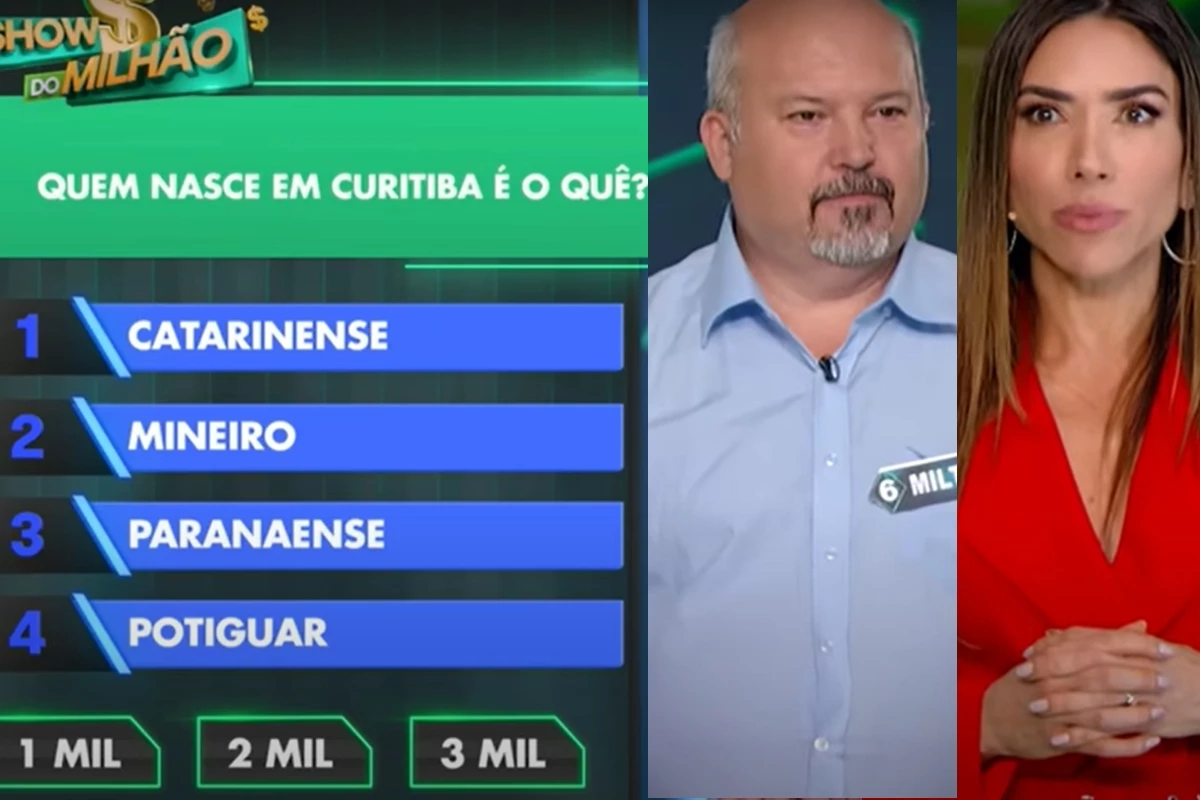 Valendo R$ 3 mil, participante do Show do Milhão pulou esta pergunta: ‘estou em dúvida’ 33 Valendo R 3 mil participante do Show do Milhao pulou