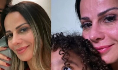 Viviane Araujo encanta seguidores com registros em familia ao lado