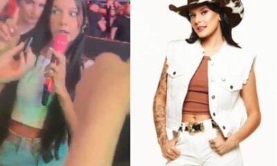 Ana Castela recusa cigarro eletronico em show e manda na