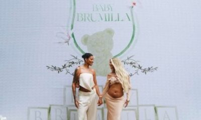 Brunna Goncalves divulga imagens ineditas do cha revelacao da primeira