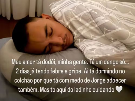 Doente, João Gomes dorme no chão de quarto para não transmitir gripe ao filho 31 Doente Joao Gomes dorme no chao de quarto para nao