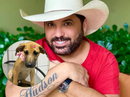 Edson, dupla de Hudson, adota cadela durante turnê e revela: “Amor me escolheu” 31 Edson, dupla de Hudson, adota cadela durante turnê e revela: “Amor me escolheu”