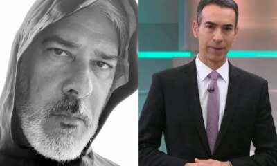 Essa foi a reacao de Cesar Tralli ao receber a