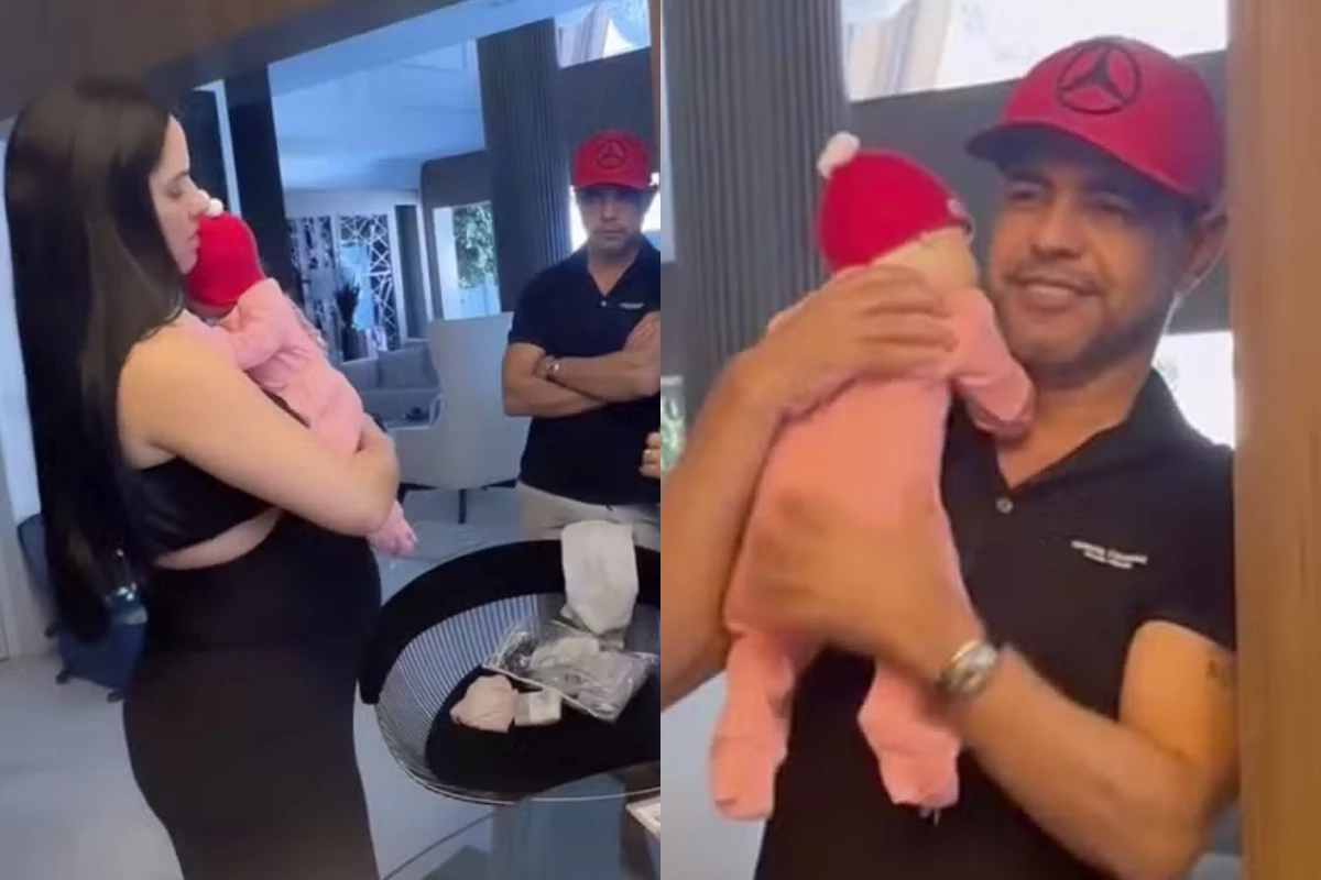 Graciele Lacerda e Zezé Di Camargo fazem bebê arrotar e compartilham aprendizado como pais 33 Graciele Lacerda e Zeze Di Camargo fazem bebe arrotar e