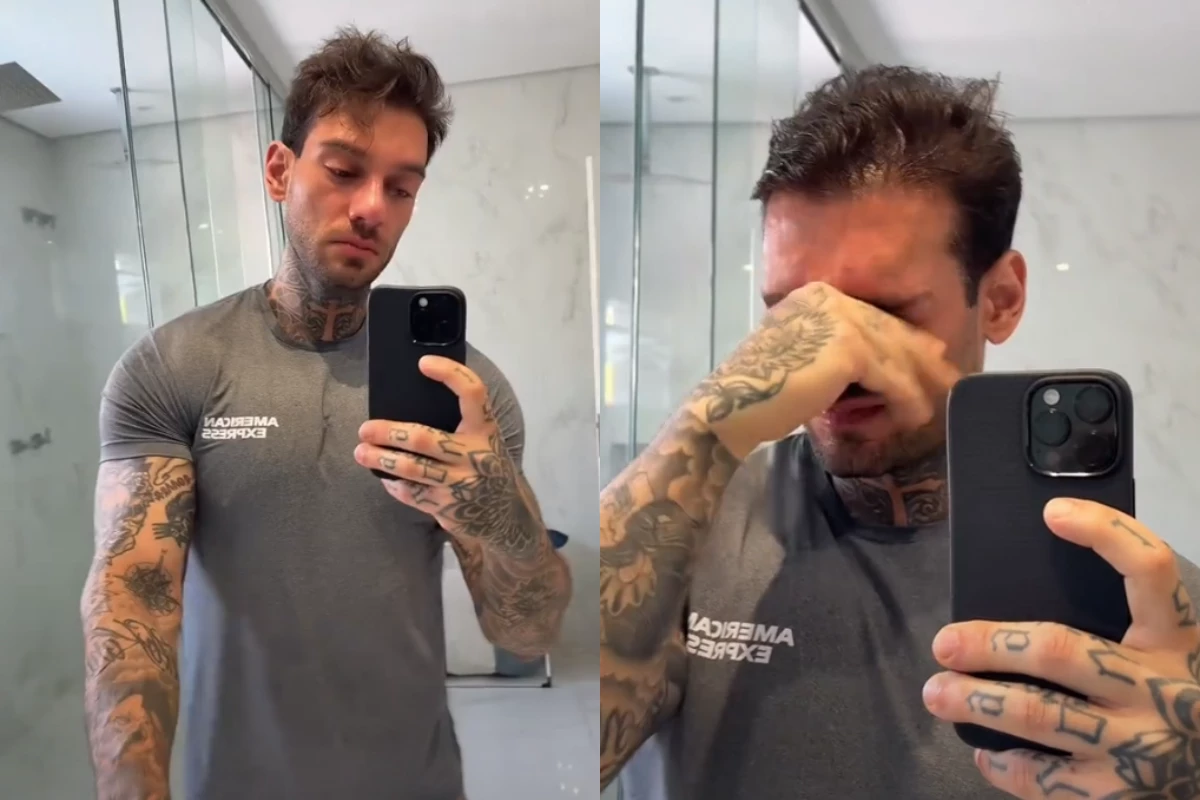 Lucas Lucco aparece chorando em video e preocupa seguidores ao