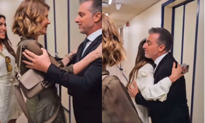 Luciano Huck recepciona Patrícia Abravanel e Daniela Beyruti nos bastidores do Melhores do Ano