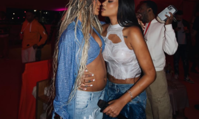 Ludmilla e Brunna revelam sexo do bebe em festa de