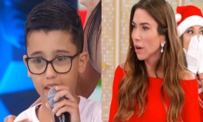 Menino agradece a Globo apos ganhar premio no SBT Patricia