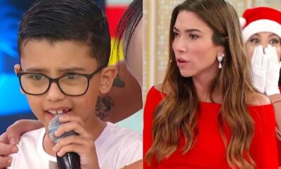No SBT menino de 8 anos faz agradecimento a Globo