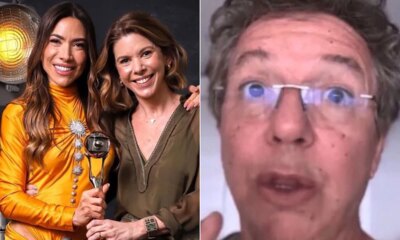 Patricia Abravanel exibe trofeu que ganhou na Globo e reacao