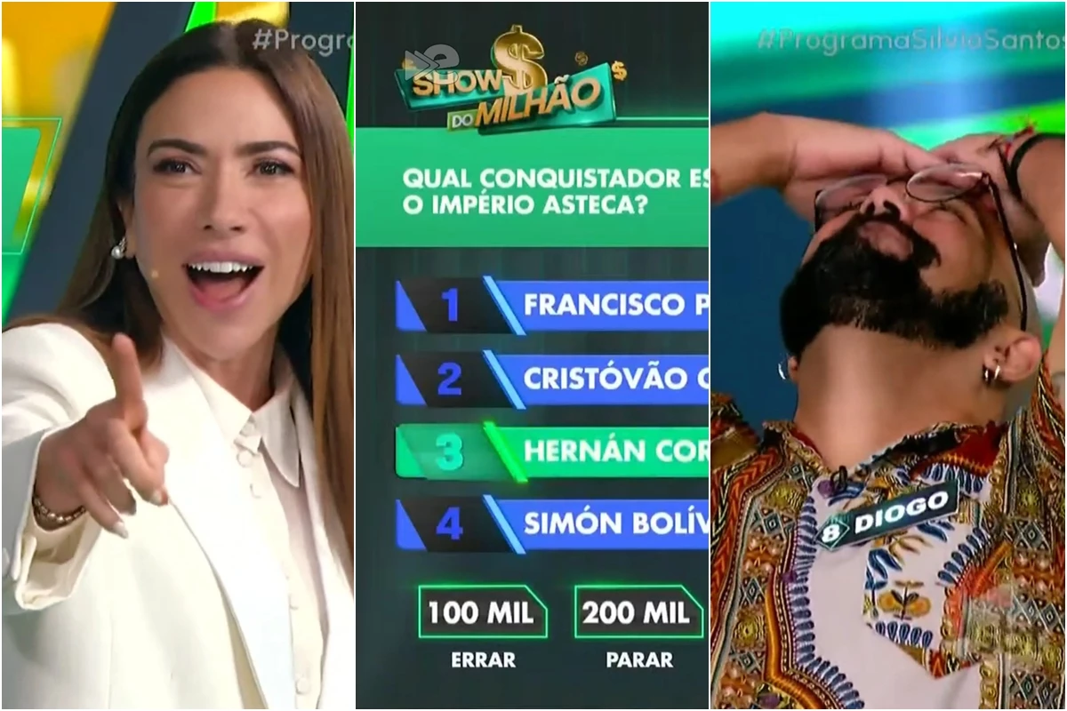 Pergunta de R$ 300 mil no Show do Milhão faz participante desistir, mas quem assistiu Chaves saberia responder 31 Pergunta de R 300 mil no Show do Milhao faz