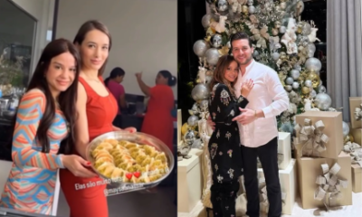 Prendada Maiara mostra novo dom e ajuda cunhada com doce