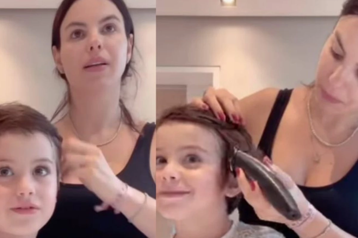 Sthefany Brito vira cabeleireira e corta o cabelo do filho em casa 33 Sthefany Brito vira cabeleireira e corta o cabelo do filho