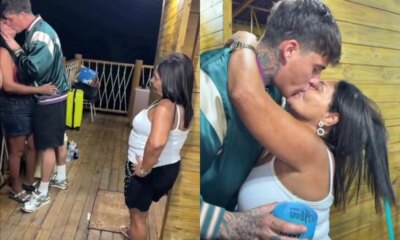 Tiago Ramos surge em clima de pegacao com duas idosas