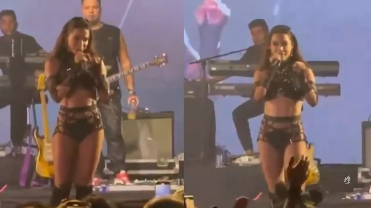 Video Anitta perde a paciencia e interrompe show para