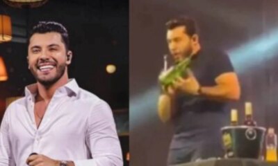 Video Murilo Huff interrompe show apos fa atirar garrafa de