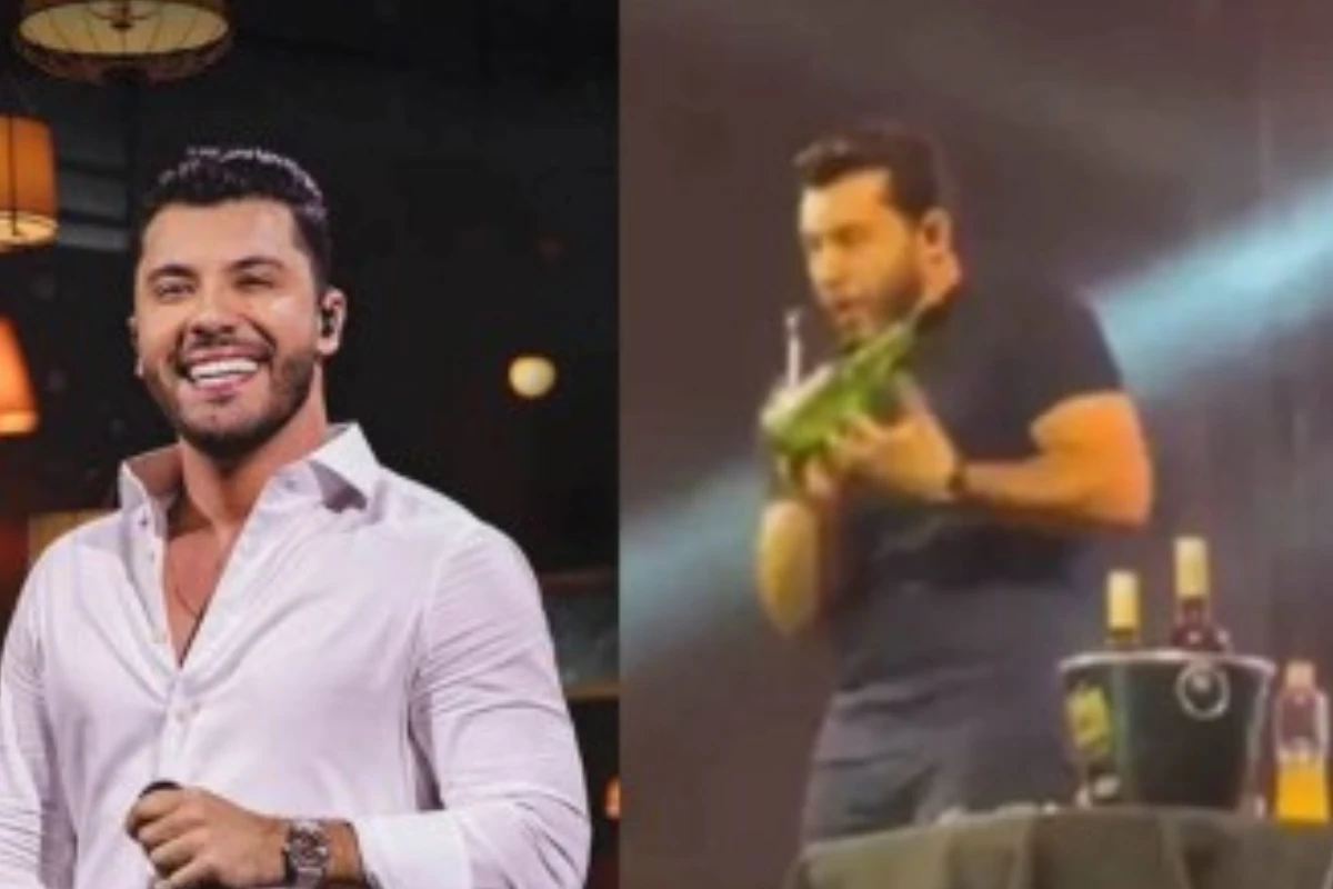 Vídeo: Murilo Huff interrompe show após fã atirar garrafa de vidro no palco; homem foi expulso do local 31 Video Murilo Huff interrompe show apos fa atirar garrafa de