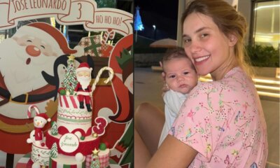 Virginia Fonseca celebra mesversario de Jose Leonardo com festa natalina