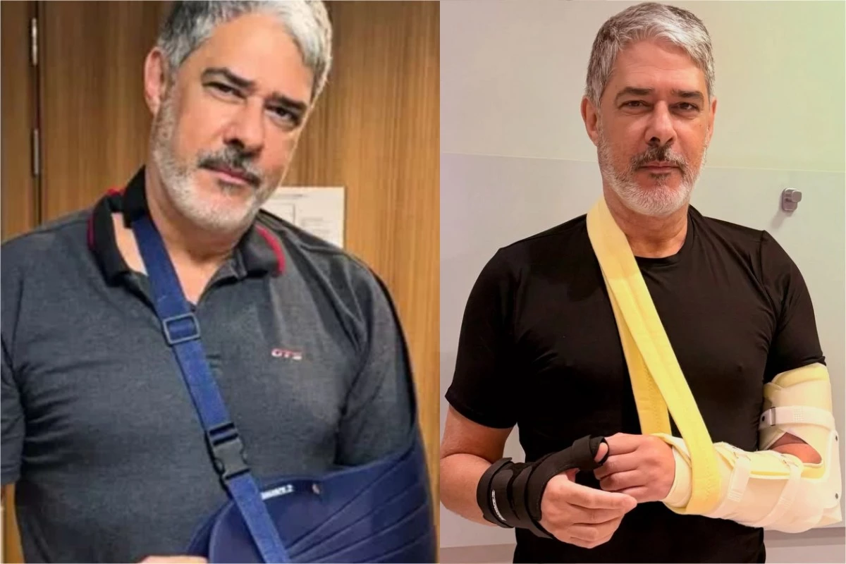 William Bonner apresentará o Jornal Nacional com o braço quebrado? Globo toma decisão urgente 31 William Bonner apresentara o Jornal Nacional com o braco quebrado