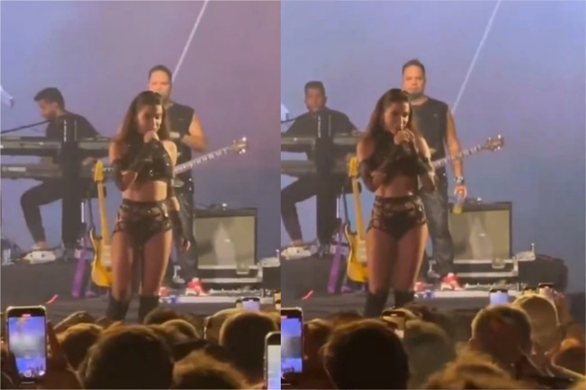 ‘Insuportavel video mostra Anitta interrompendo show e massacrando fa diante