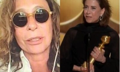 Andrea Beltrao comemora vitoria de Fernanda Torres no Globo de