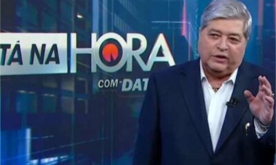 Datena reclama da audiencia do SBT ao vivo durante seu