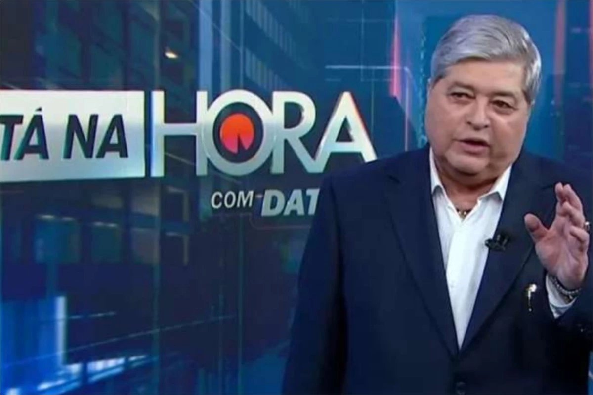 Datena reclama da audiencia do SBT ao vivo durante seu