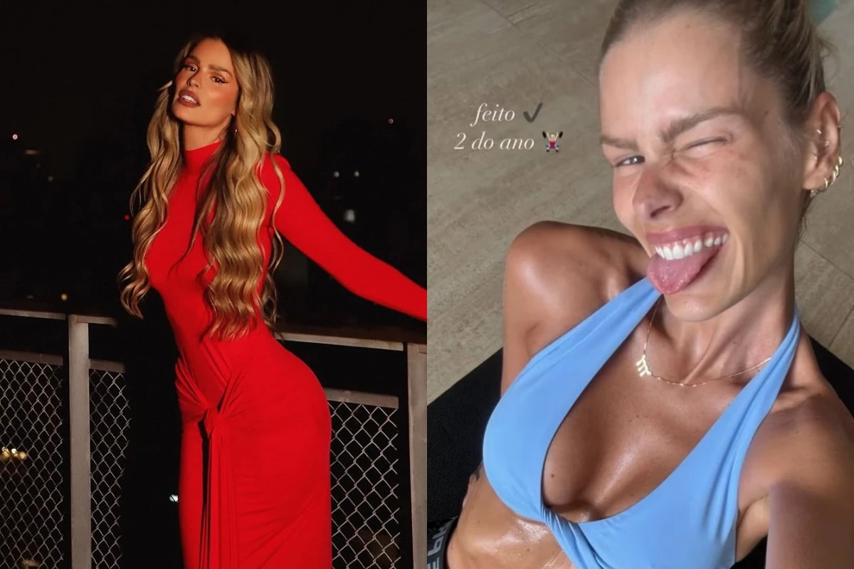 Depois de emagrecer 15 kg, Yasmin Brunet surge suada após malhação e mostra o que está por baixo de sua blusa 33 Depois de emagrecer 15 kg Yasmin Brunet surge suada apos