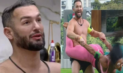 Diego Hypolito leva puxao de orelha apos derrubar Gracyanne em