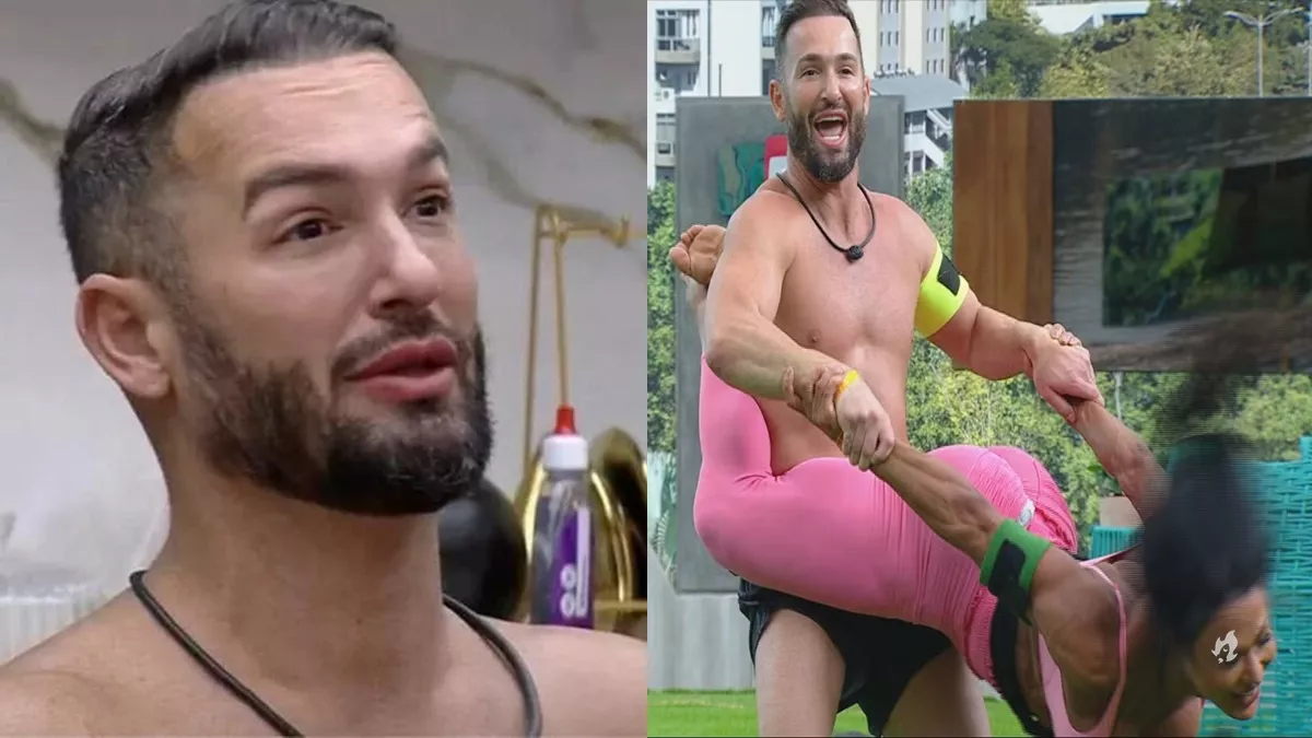 Diego Hypolito leva puxao de orelha apos derrubar Gracyanne em