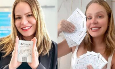 Ex BBB Paulinha Leite leva bolada da Mega da Virada