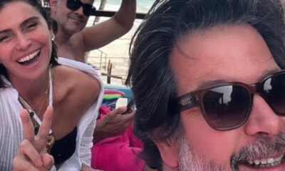 Ex casal Giovanna Antonelli e Murilo Benicio sao vistos juntos curtindo