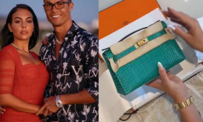 Feliz no simples Georgina esposa de Cristiano Ronaldo se presenteia