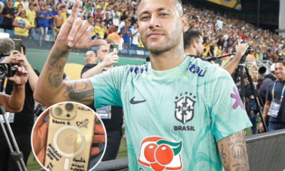 Filhos familia e… Copa do Mundo Neymar personaliza celular com