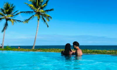 Iza e Yuri Lima se hospedam em resort de luxo