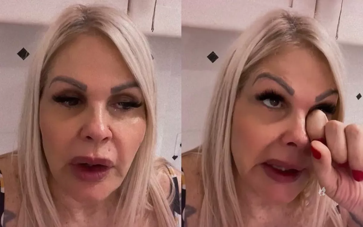 Monique Evans nao tem motivos para sorrir apos dura