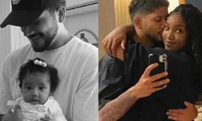 Nala filha de Iza e Yuri Lima aparece fazendo cafune