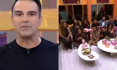 Participantes sao reunidos na sala e ficam surpresos com noticia