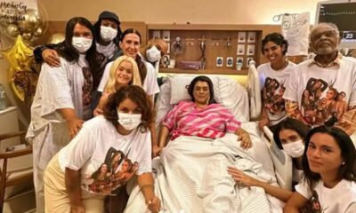 Preta Gil celebra Ano Novo no hospital com o pai