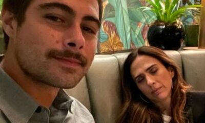 Rafael Vitti mostra Tata Werneck cochilando em jantar romantico Me
