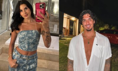 Recem solteira Ana Castela curte balada com Gabriel Medina em