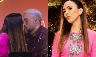 Tata Werneck beija Belo no The Masked Singer e faz
