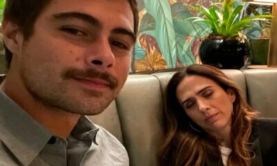 Tata Werneck e flagrada cochilando em jantar romantico com Rafael
