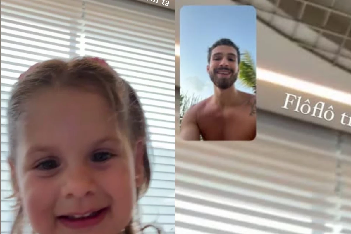 Titio babão, João Guilherme surge em ligação de vídeo com Maria Flor: ‘tirando foto com fã’ 33 Titio babao Joao Guilherme surge em ligacao de video com