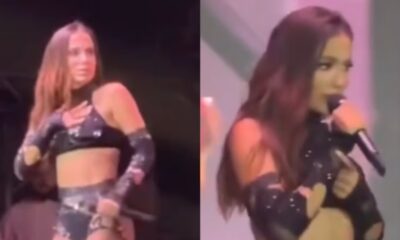 Video Anitta leva susto com fa tentando invadir o palco